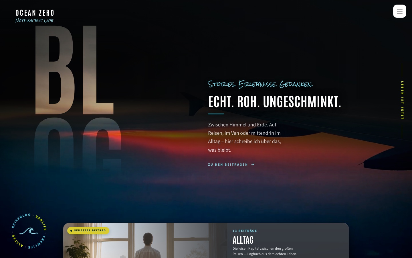 Beispiel-Projekt Blog Oceanzero