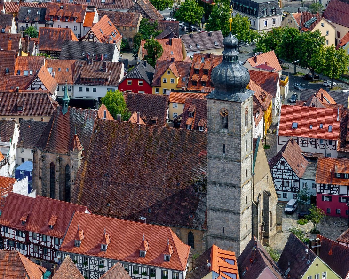 Old town from above with St Martin’s