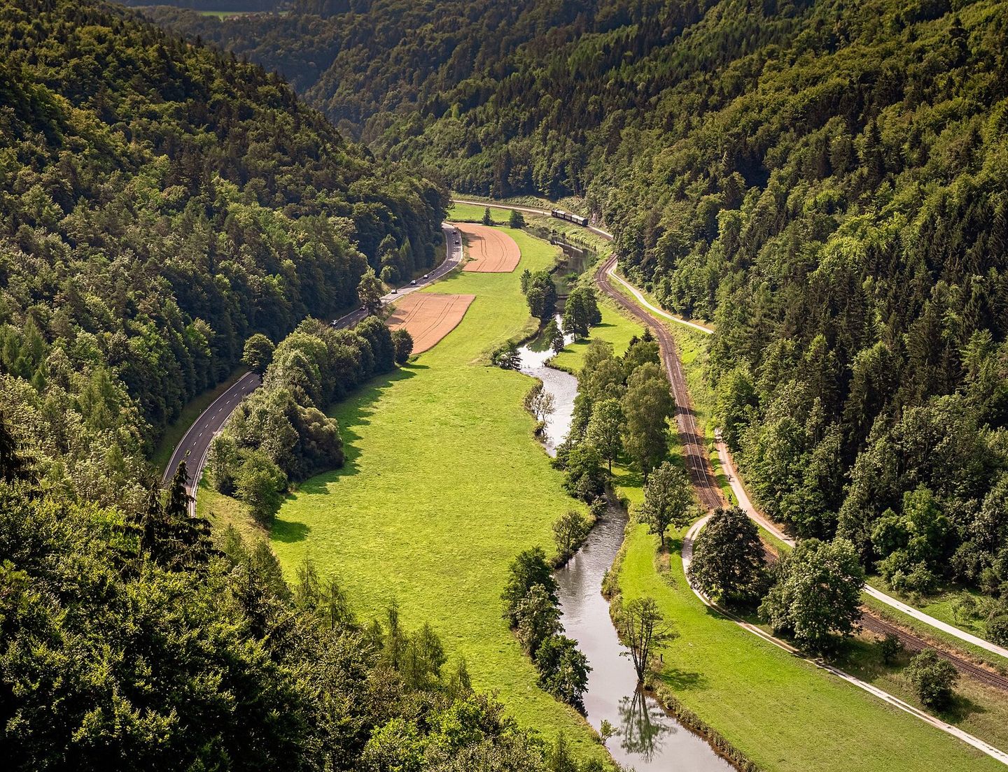Wiesent valley near Muggendorf from above
