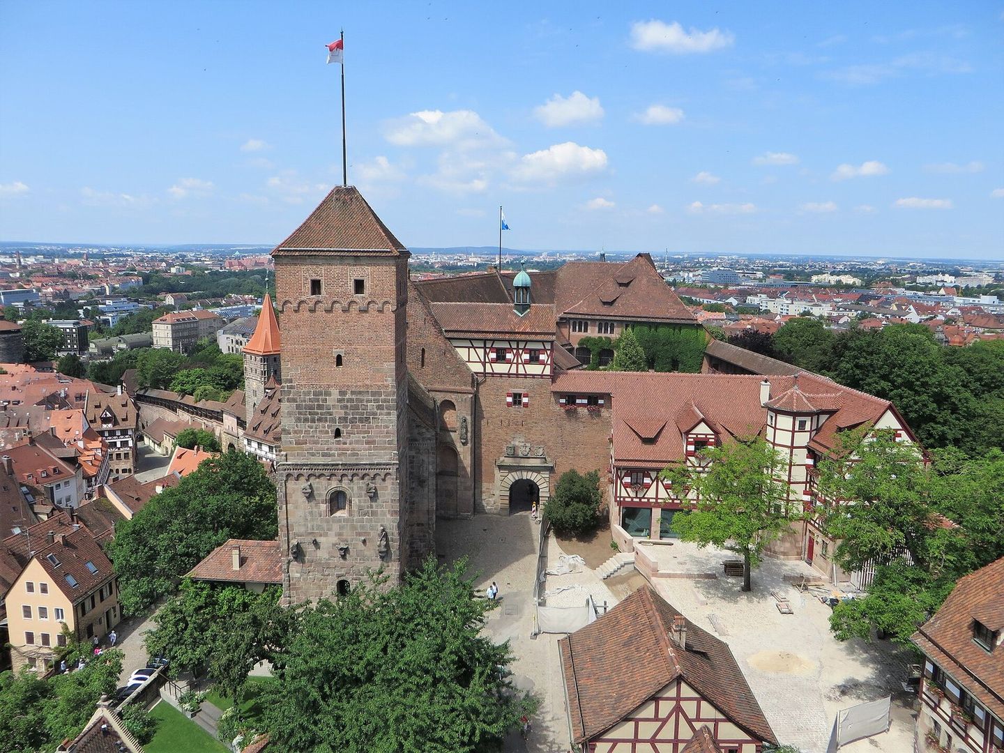 Imperial Castle from above with a view over the city