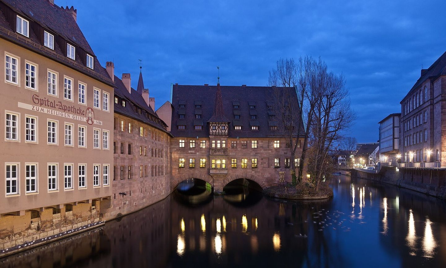 Heilig-Geist-Spital at blue hour