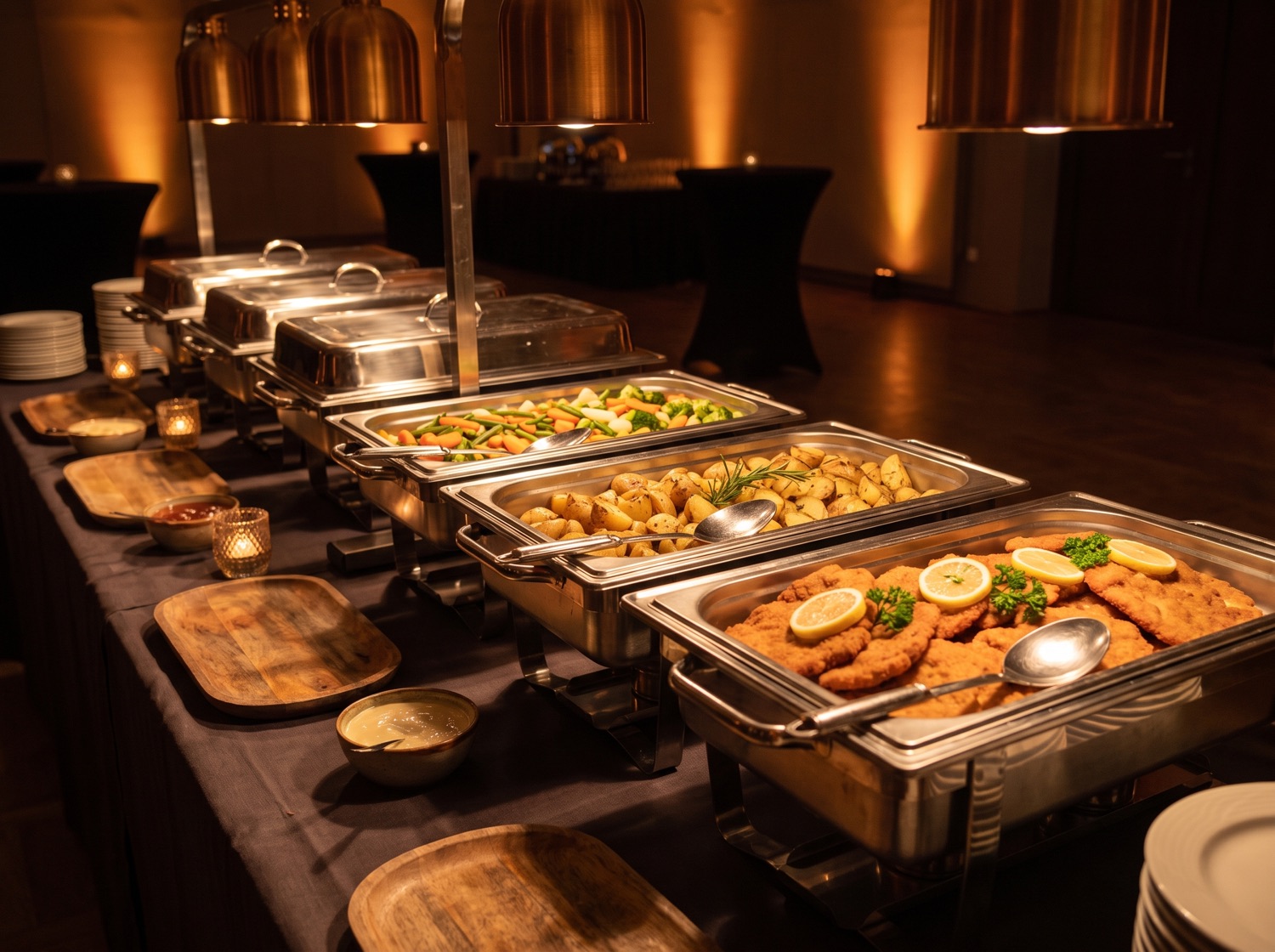 Warmes Buffet für Feiern