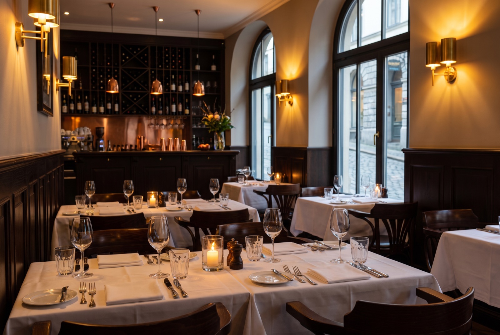 Abendstimmung im Restaurant Das Emil's